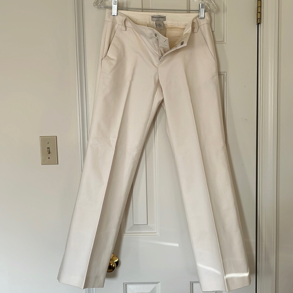 Banana republic white work pants